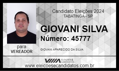 Candidato GIOVANI SILVA 2024 - TABATINGA - Eleições