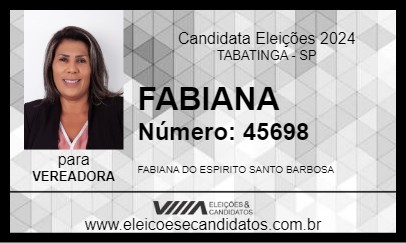 Candidato FABIANA 2024 - TABATINGA - Eleições