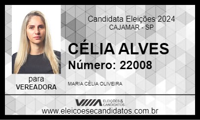 Candidato CÉLIA ALVES 2024 - CAJAMAR - Eleições