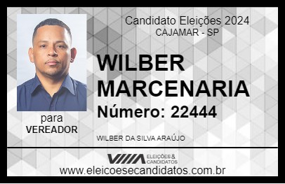 Candidato WILBER MARCENARIA 2024 - CAJAMAR - Eleições