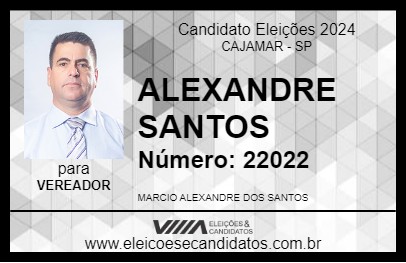 Candidato ALEXANDRE SANTOS 2024 - CAJAMAR - Eleições