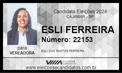 Candidato ESLI FERREIRA 2024 - CAJAMAR - Eleições