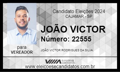 Candidato JOÃO VICTOR 2024 - CAJAMAR - Eleições