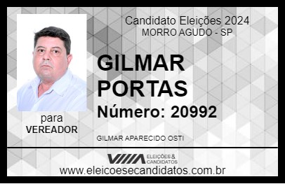 Candidato GILMAR PORTAS 2024 - MORRO AGUDO - Eleições