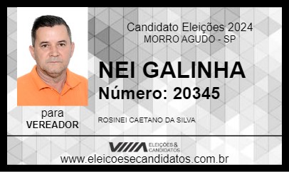 Candidato NEI GALINHA 2024 - MORRO AGUDO - Eleições