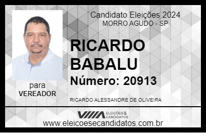 Candidato RICARDO BABALU 2024 - MORRO AGUDO - Eleições