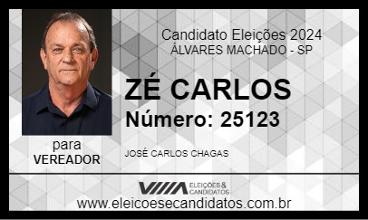 Candidato ZÉ CARLOS 2024 - ÁLVARES MACHADO - Eleições