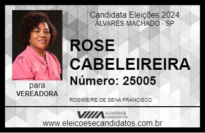 Candidato ROSE CABELEIREIRA 2024 - ÁLVARES MACHADO - Eleições