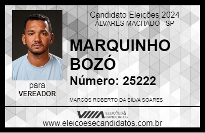 Candidato MARQUINHO BOZÓ 2024 - ÁLVARES MACHADO - Eleições