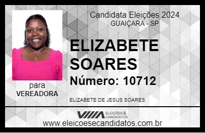 Candidato ELIZABETE SOARES 2024 - GUAIÇARA - Eleições