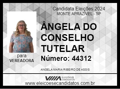 Candidato ÂNGELA MARIA 2024 - MONTE APRAZÍVEL - Eleições