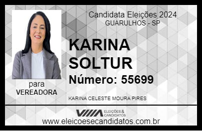 Candidato KARINA SOLTUR 2024 - GUARULHOS - Eleições