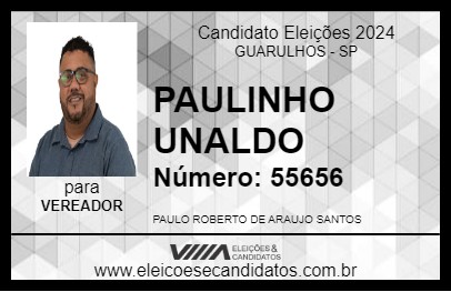 Candidato PAULINHO UNALDO 2024 - GUARULHOS - Eleições