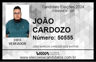 Candidato JOÃO CARDOZO 2024 - ITANHAÉM - Eleições