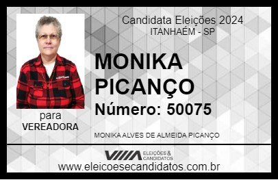 Candidato MONIKA PICANÇO 2024 - ITANHAÉM - Eleições