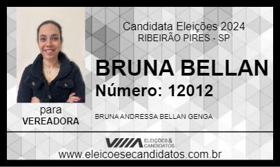 Candidato BRUNA BELLAN 2024 - RIBEIRÃO PIRES - Eleições