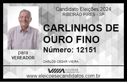 Candidato CARLINHOS DE OURO FINO 2024 - RIBEIRÃO PIRES - Eleições