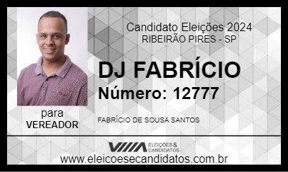 Candidato DJ FABRÍCIO 2024 - RIBEIRÃO PIRES - Eleições