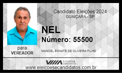 Candidato NEL 2024 - GUAIÇARA - Eleições