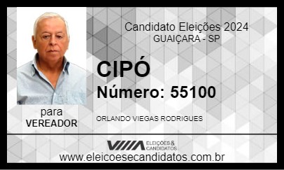 Candidato CIPÓ 2024 - GUAIÇARA - Eleições