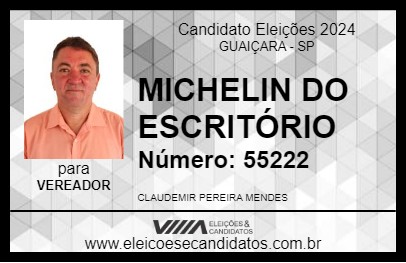 Candidato MICHELIN DO ESCRITÓRIO 2024 - GUAIÇARA - Eleições