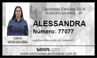 Candidato ALESSANDRA 2024 - TEODORO SAMPAIO - Eleições