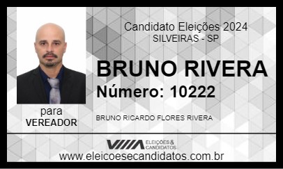 Candidato BRUNO RIVERA 2024 - SILVEIRAS - Eleições