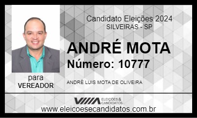 Candidato ANDRÉ MOTA 2024 - SILVEIRAS - Eleições