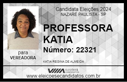 Candidato PROFESSORA KATIA 2024 - NAZARÉ PAULISTA - Eleições