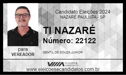 Candidato TI NAZARÉ 2024 - NAZARÉ PAULISTA - Eleições