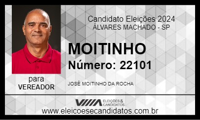 Candidato MOITINHO 2024 - ÁLVARES MACHADO - Eleições