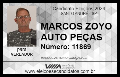 Candidato MARCOS ZOYO AUTO PEÇAS 2024 - SANTO ANDRÉ - Eleições