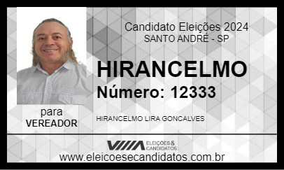 Candidato HIRANCELMO 2024 - SANTO ANDRÉ - Eleições