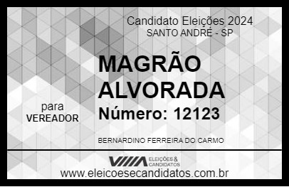 Candidato MAGRÃO ALVORADA 2024 - SANTO ANDRÉ - Eleições