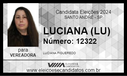 Candidato LUCIANA (LU) 2024 - SANTO ANDRÉ - Eleições