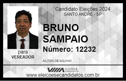 Candidato BRUNO SAMPAIO 2024 - SANTO ANDRÉ - Eleições