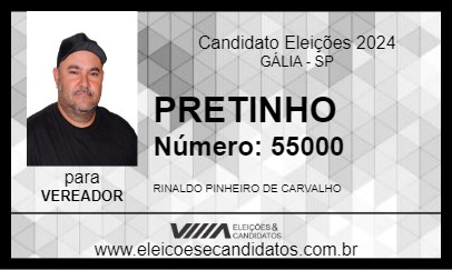 Candidato PRETINHO 2024 - GÁLIA - Eleições