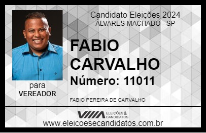 Candidato FABIO CARVALHO 2024 - ÁLVARES MACHADO - Eleições