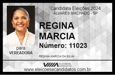 Candidato REGINA MARCIA 2024 - ÁLVARES MACHADO - Eleições