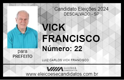 Candidato VICK FRANCISCO 2024 - DESCALVADO - Eleições