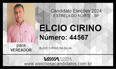 Candidato ELCIO CIRINO 2024 - ESTRELA DO NORTE - Eleições