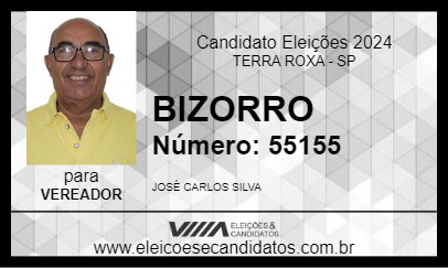 Candidato BIZORRO 2024 - TERRA ROXA - Eleições