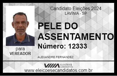 Candidato PELE DO ASSENTAMENTO 2024 - LAVÍNIA - Eleições