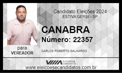 Candidato CANABRA 2024 - ESTIVA GERBI - Eleições