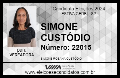 Candidato SIMONE CUSTÓDIO 2024 - ESTIVA GERBI - Eleições