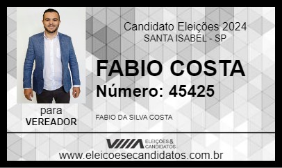 Candidato FABIO COSTA 2024 - SANTA ISABEL - Eleições