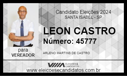 Candidato LEON CASTRO 2024 - SANTA ISABEL - Eleições