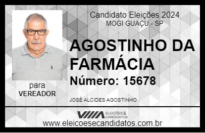 Candidato AGOSTINHO DA FARMÁCIA 2024 - MOGI GUAÇU - Eleições