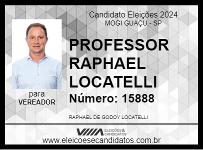 Candidato PROFESSOR RAPHAEL LOCATELLI 2024 - MOGI GUAÇU - Eleições