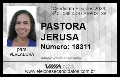 Candidato PASTORA JERUSA 2024 - SÃO JOSÉ DOS CAMPOS - Eleições